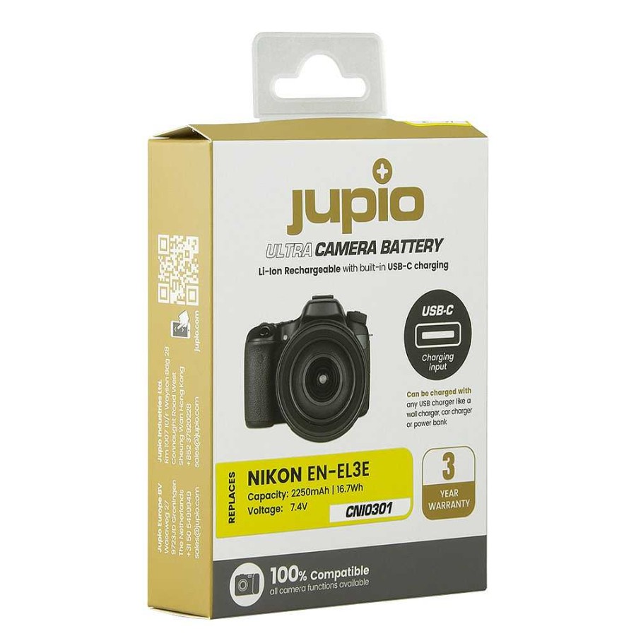 Wholesale Jupio Jupio En-El3E Ultra C 2250Mah Accu Met Usb-C