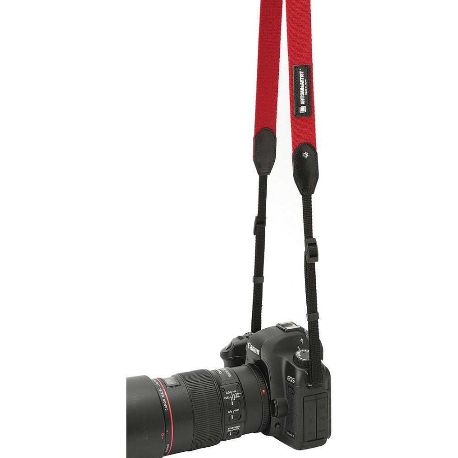 Hot Artisan & Artist Artisan & Artist Acam 110A Acrylic Camera Strap Red