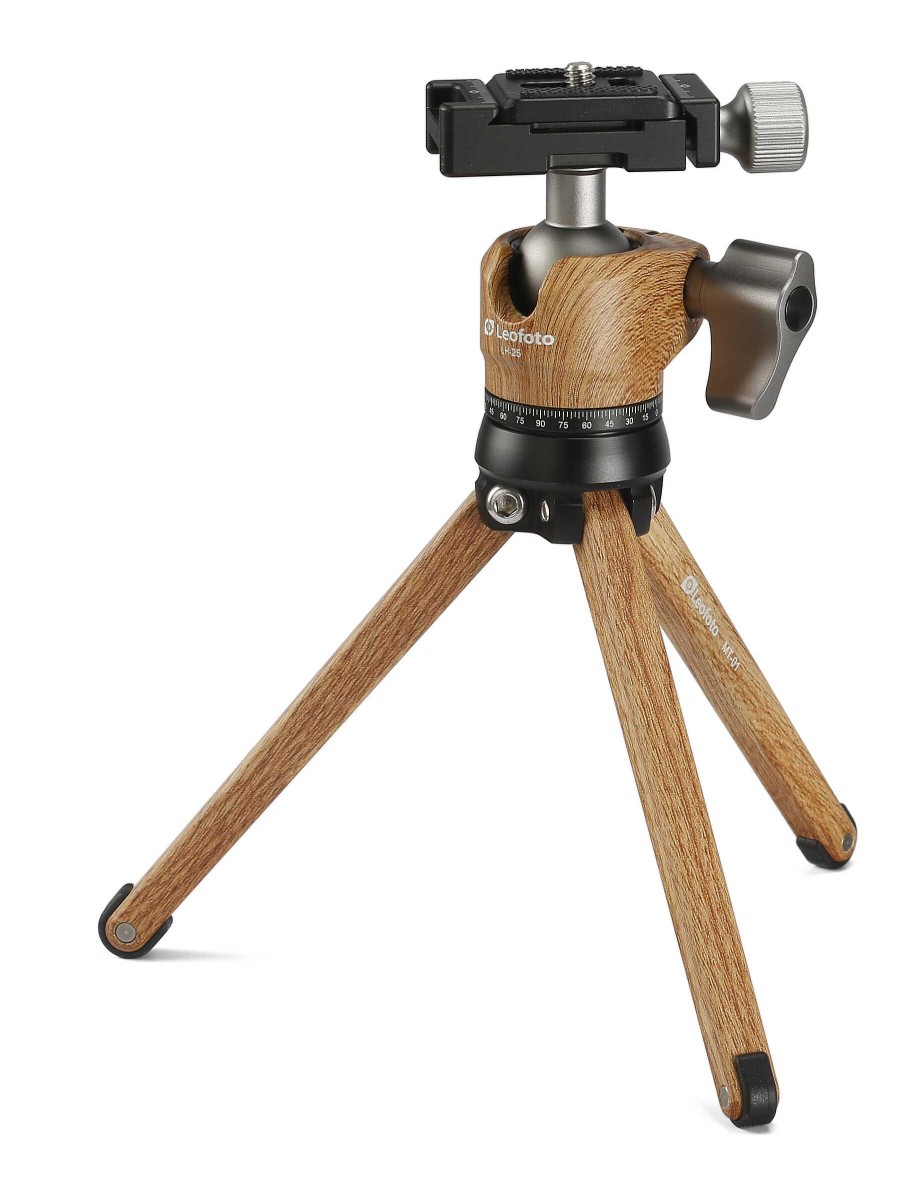 Hot Leofoto Leofoto Pocket Mini Tripod Mt-01 + Ballhead Lh-25 Wood